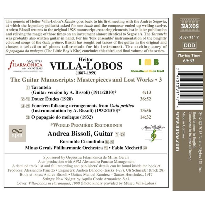 Villa-Lobos: Guitar Manuscripts - Masterpieces and Lost Works Vol. 3 - slide-1