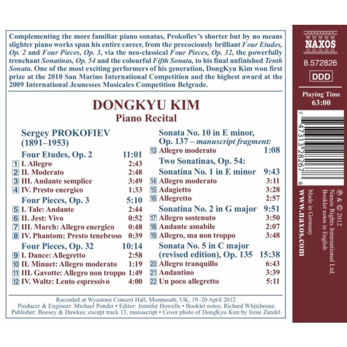 Prokofiev: 4 Etudes Op. 2, Pieces Op. 3 & 32, Sonata No. 5, Sonatinas - slide-1