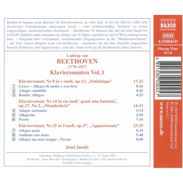 Beethoven:  Piano Sonatas 1 - slide-1