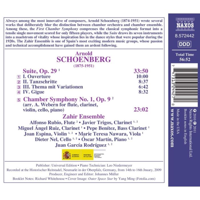 Schoenberg: Suite Op. 29, Chamber Symphony No. 1 Op. 9 - slide-1