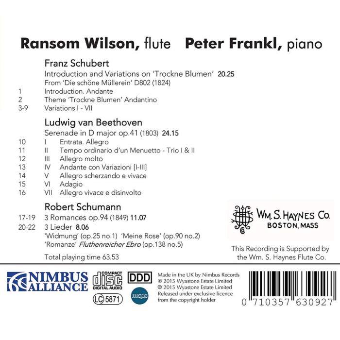 Schubert, Beethoven, Schumann: Works for Flute & Piano - slide-1