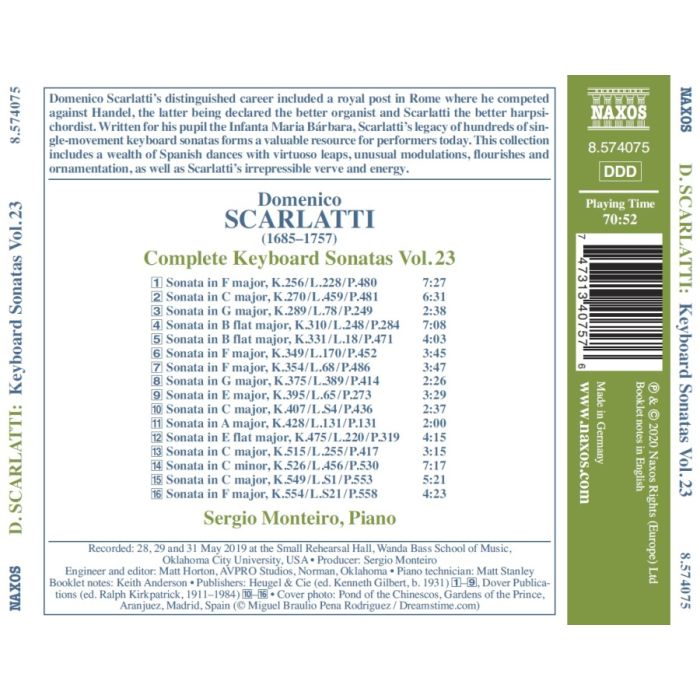 Scarlatti: Keyboard Sonatas Vol. 23 - slide-1