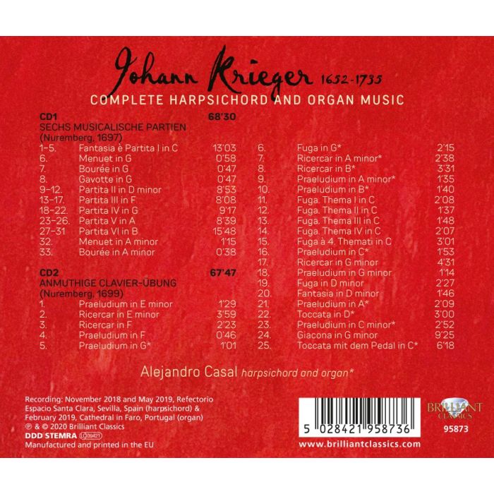 Krieger: Complete Harpsichord and Organ Music - slide-1