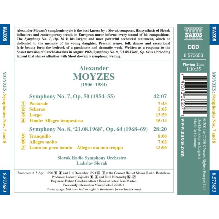 Moyzes: Symphonies Nos. 7 and 8 - slide-1