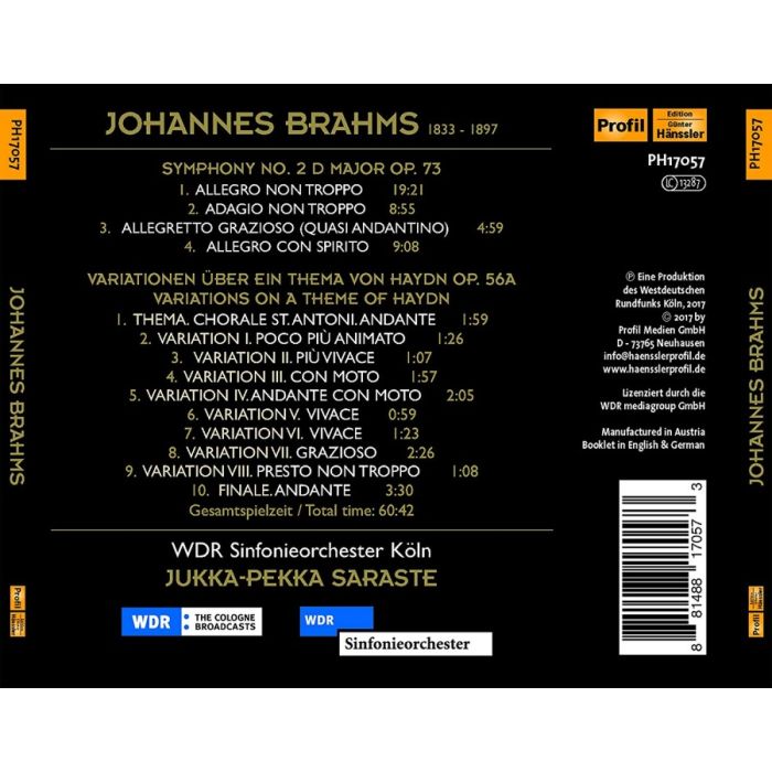 Brahms: Symphony No. 2; Variations on a Theme of Haydn - slide-1