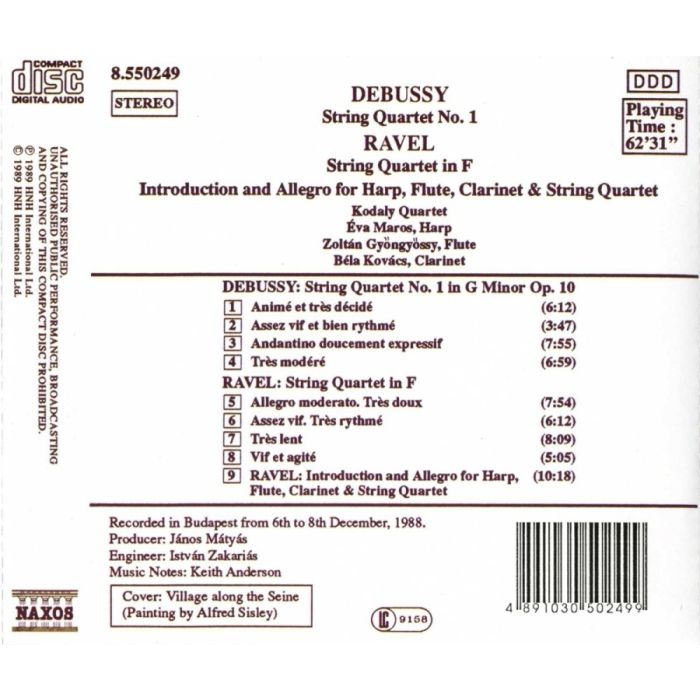 DEBUSSY: String Quartet No. 1 / RAVEL: String Quartet in F / Introduction and Allegro - slide-1
