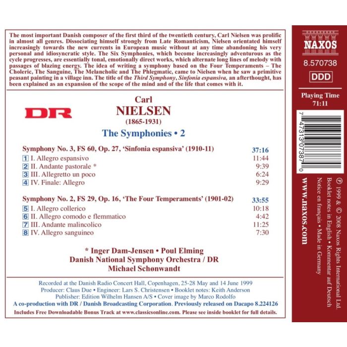 Nielsen: Symphonies, Vol. 2 - Nos. 2, 