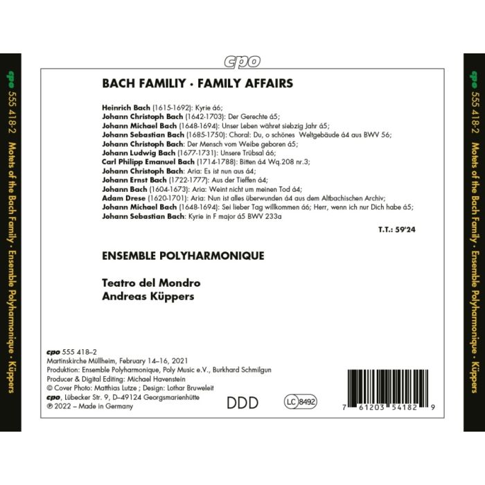 BACH FAMILY - Motets of the Bach Family - slide-1