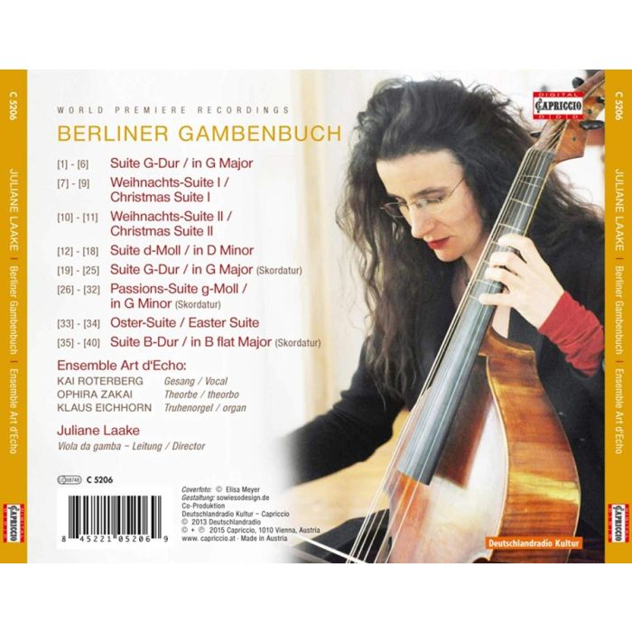 Berliner Gambenbuch, muzyka na violę da gamba, XVII wiek - slide-1