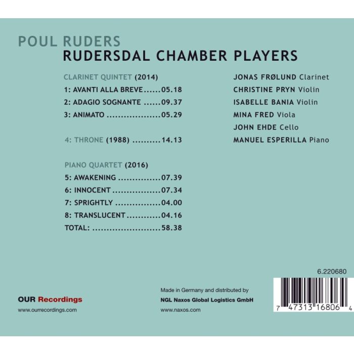 Ruders: Clarinet Quintet; Throne; Piano Quartet - slide-1