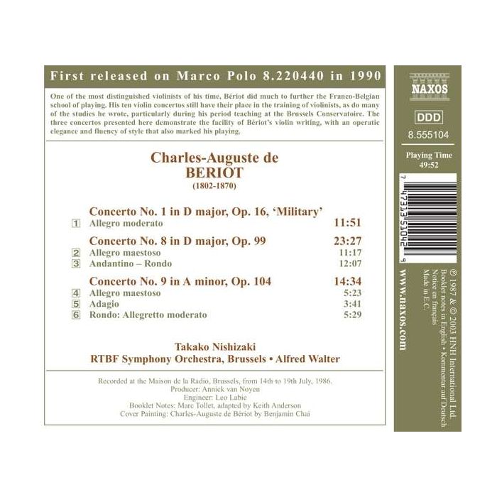 BERIOT: Violin Concertos nos. 1, 8 & 9 - slide-1