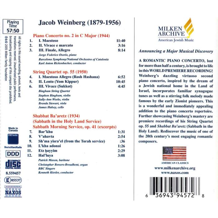 WEINBERG: Piano Concerto No 2; String Quartet, Op 55 - slide-1