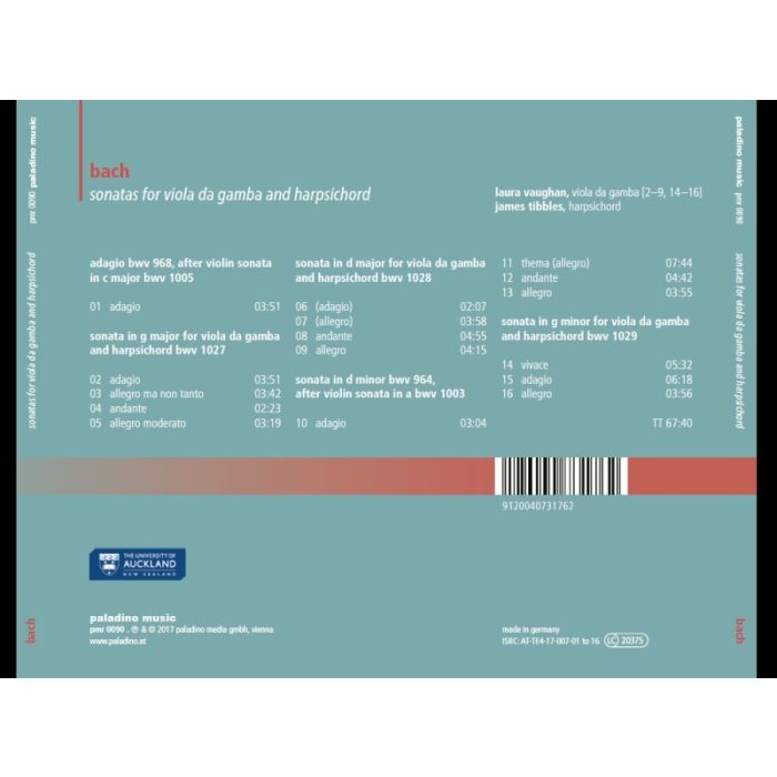 Bach: Sonatas for Viola da gamba and Harpsichord - slide-1