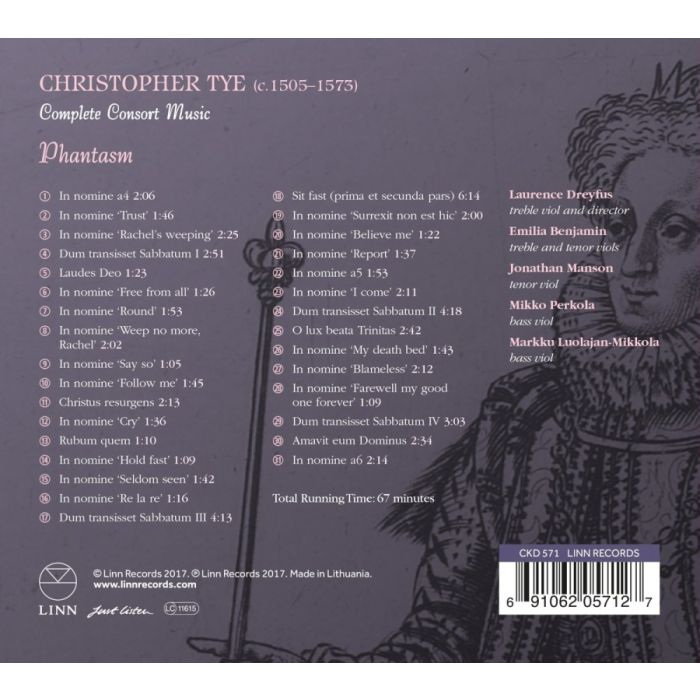 Tye: Complete Consort Music - slide-1