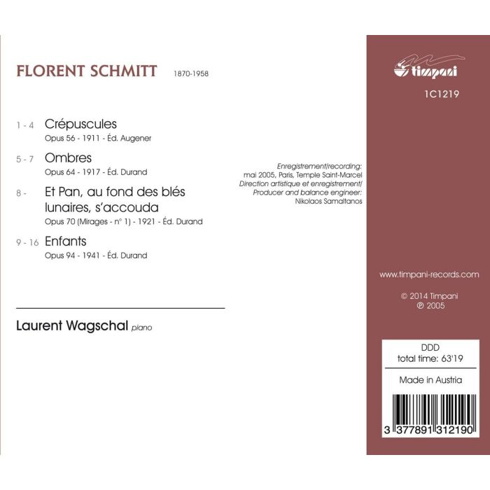 Schmitt: Piano Works - Crépuscules, Ombres, Enfants - slide-1