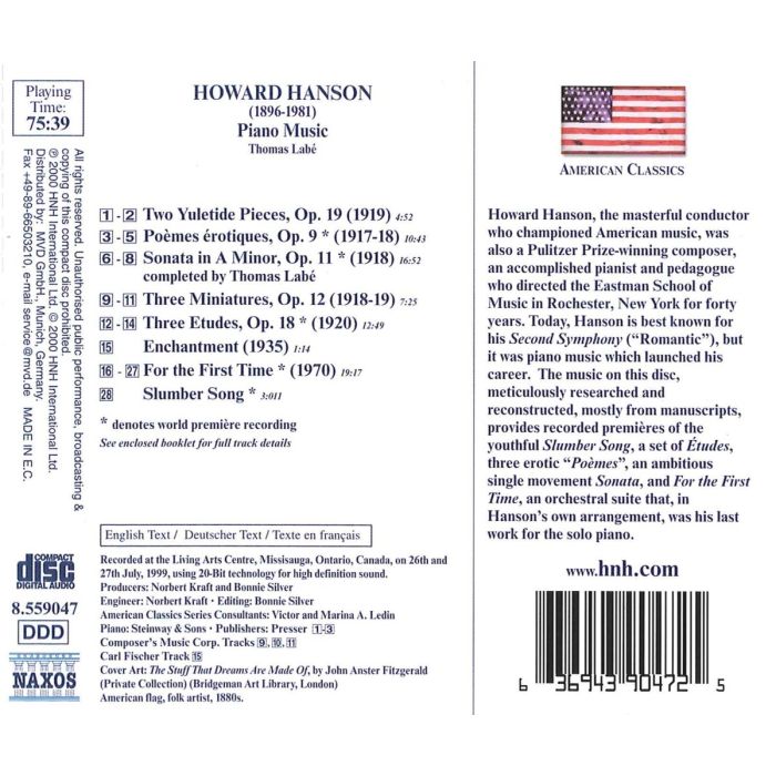 HANSON: Piano Music - slide-1