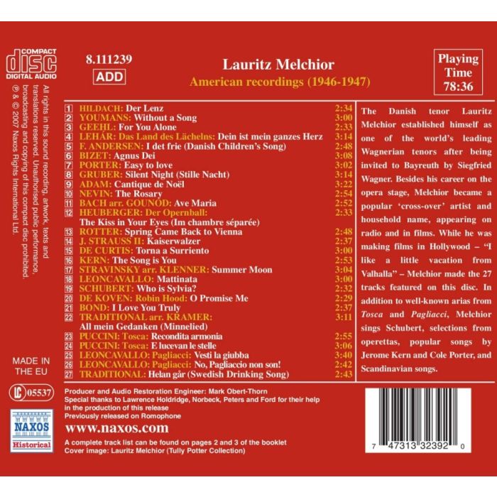 MELCHIOR Lauritz - American Recordings - 1946-1947 - slide-1