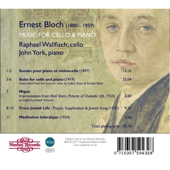 Bloch: Music for Cello & Piano - slide-1