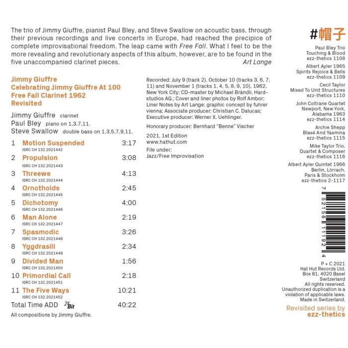 Jimmy Giuffre: Free Fall Clarinet 1962 Revisited - slide-1