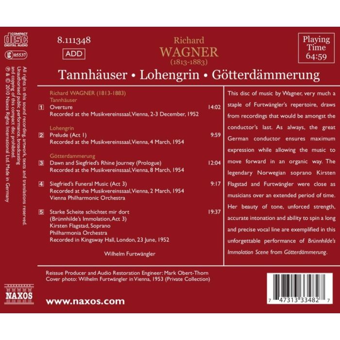 Wagner: Tannhäuser, Lohengrin, Götterdämmerung, nagr. 1952-54 - slide-1