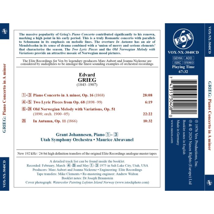 Grieg: Piano Concerto; Old Norwegian Melody; 2 Lyric Pieces - slide-1