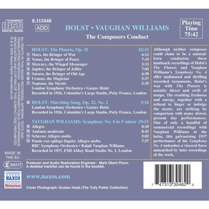 HOLST: The Planets / VAUGHAN WILLIAMS: Symphony No. 4 (1926, 1937) - slide-1