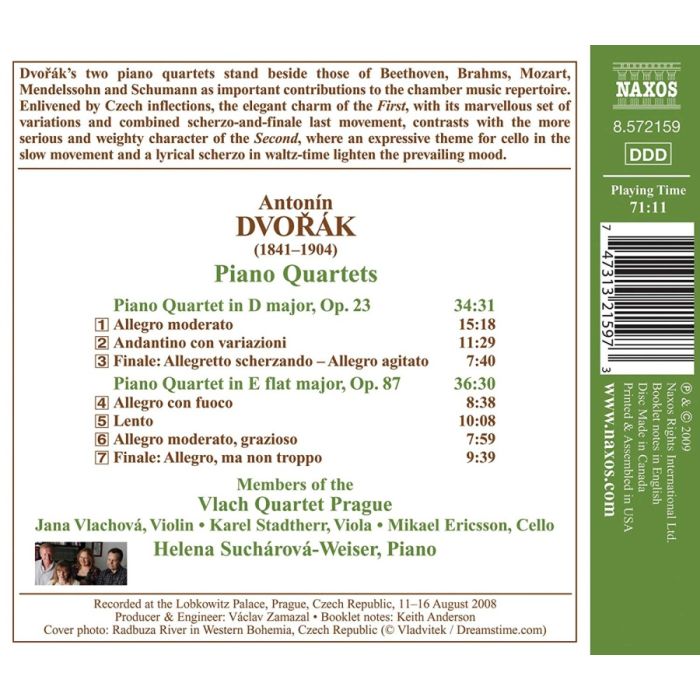 Dvorak: Piano Quartets Nos. 1 and 2 - slide-1