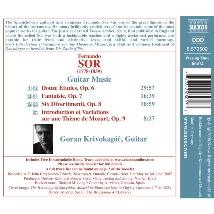 Sor: Twelve Studies Op. 6,  Fantaisie Op.7, Six Divertimenti Op. 8 - slide-1