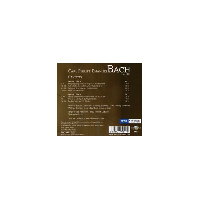 C.P.E. Bach: Cantatas - slide-1