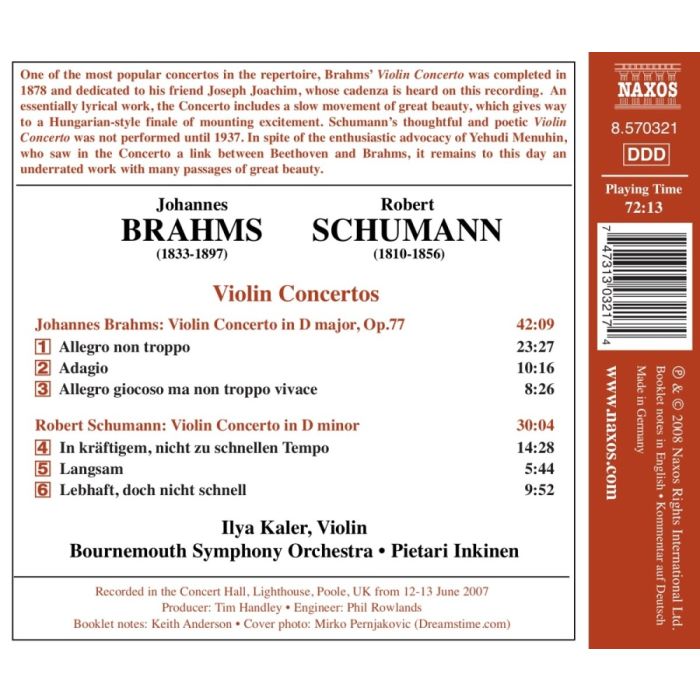 Brahms / Schumann : Violin Concertos - slide-1