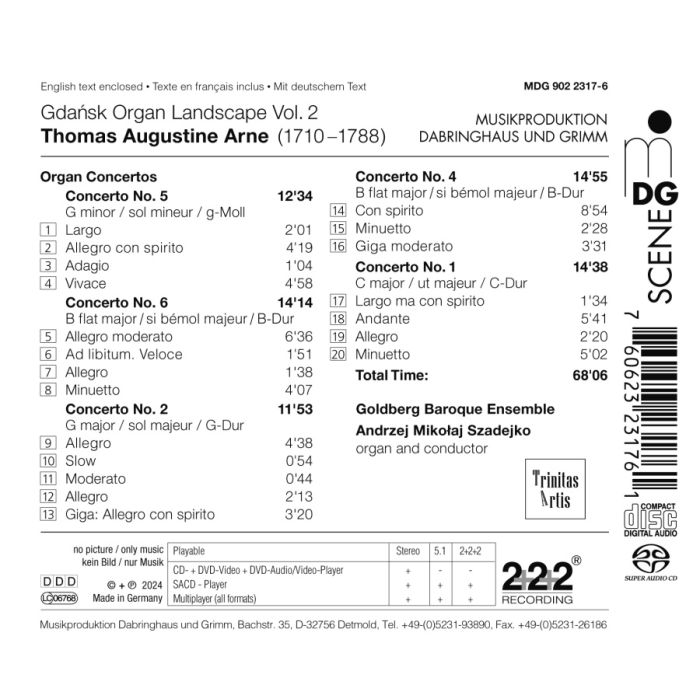 Arne: Organ Concertos - slide-1