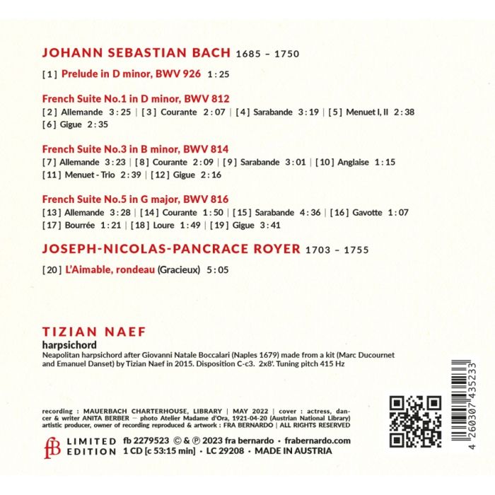 Bach; Royer: Clavier-Büchlein - Works for Harpsichord - slide-1