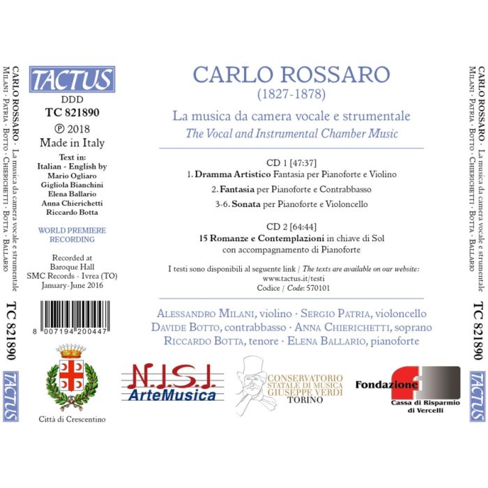 Rossaro: Vocal and Instrumental Chamber Music - slide-1