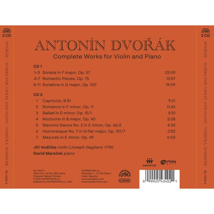 Dvořák: The Complete Works for Violin and Piano - slide-1