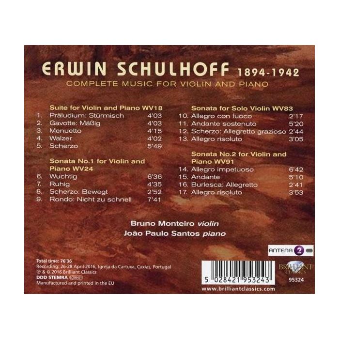 Schulhoff: Complete Music for Violin and Piano - slide-1
