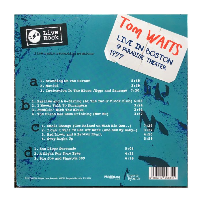 Tom Waits – Live in Boston @ Paradise Theater 1977 - slide-1