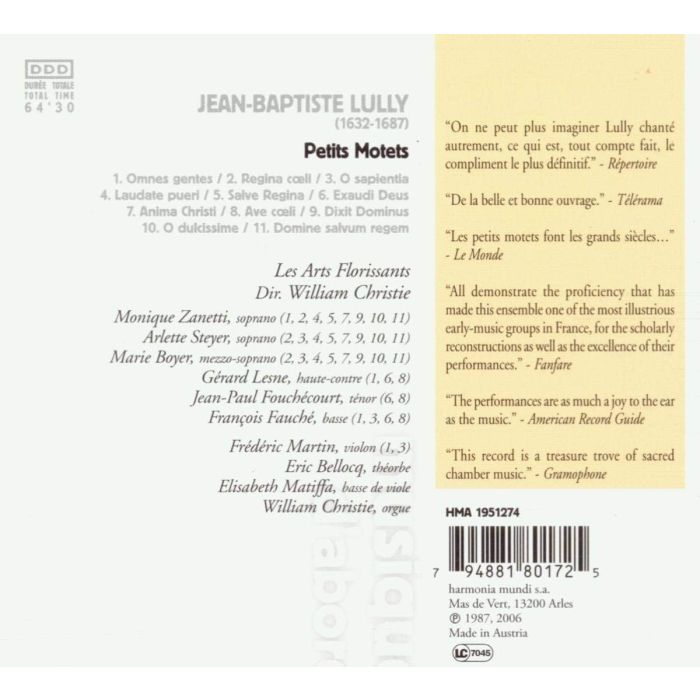 LULLY Jean-Baptiste - Petits Motets - slide-1