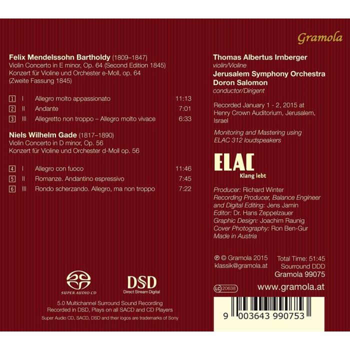 Mendelssohn & Gade: Violin Concertos - slide-1