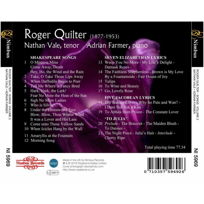 The Songs of Roger Quilter Vol. 2 - slide-1