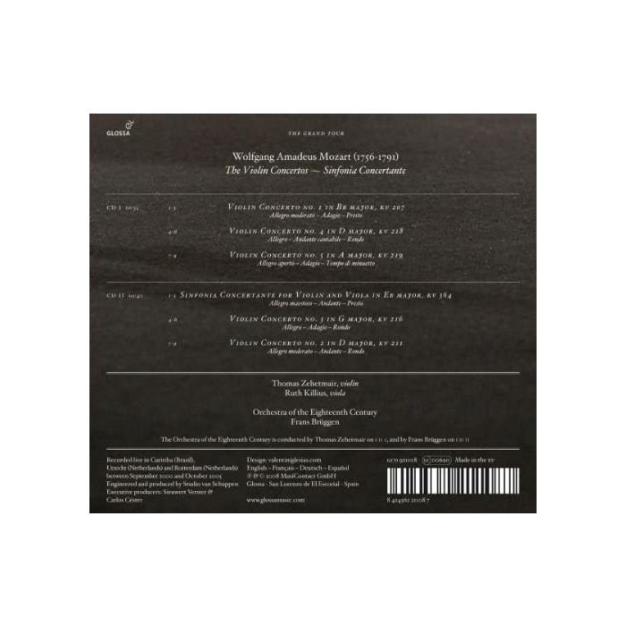 Mozart Violin Concertos Nos. 1-5, Sinfonia Concertante KV 364 - slide-1