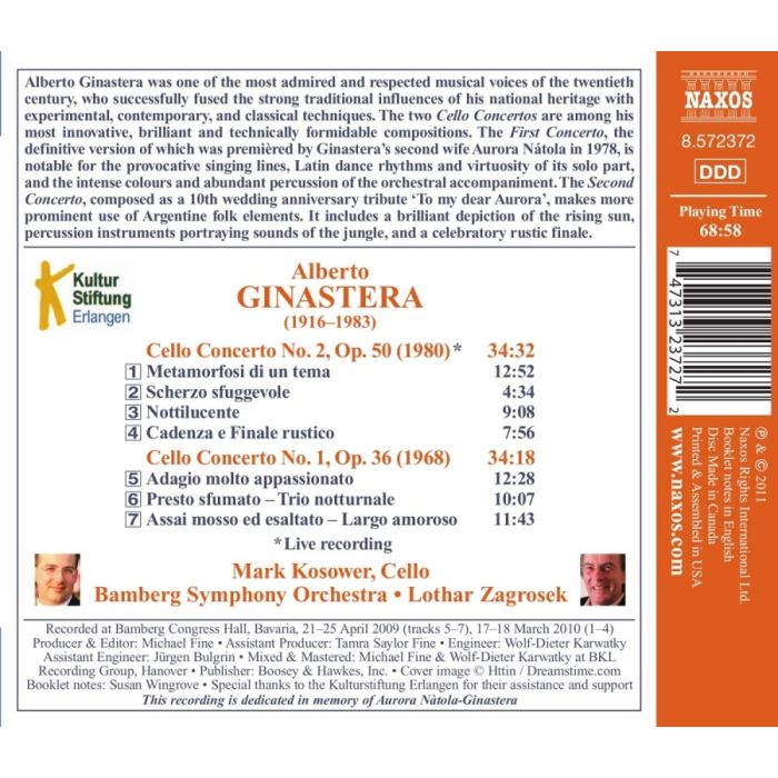 Ginastera: Cello Concertos Nos. 1 & 2 - slide-1
