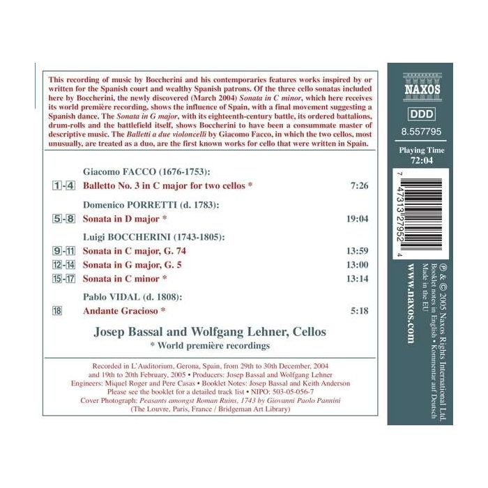BOCCHERINI: 3 Cello Sonatas - slide-1