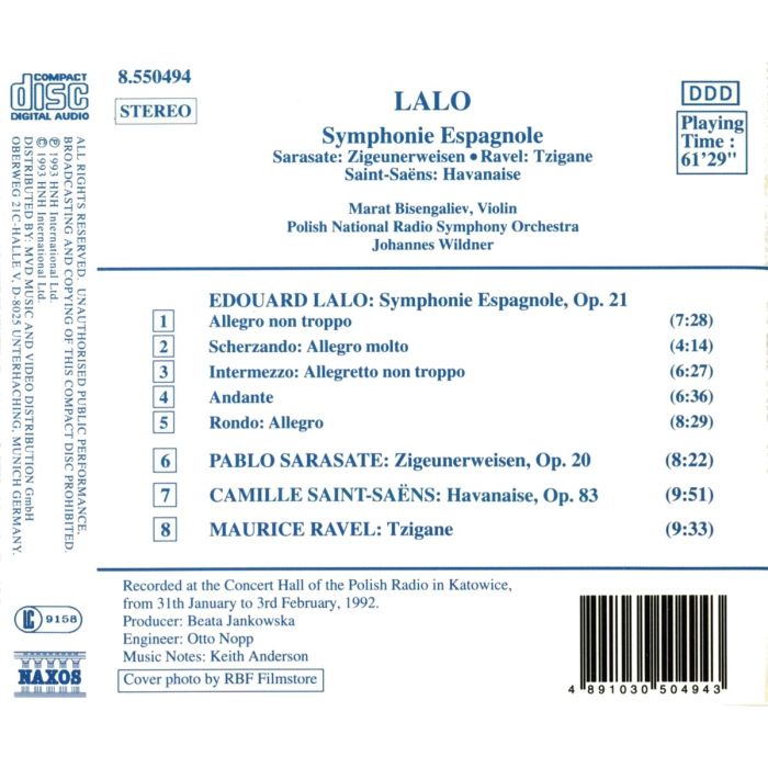 LALO: Symphonie Espagnole / SARASATE: Zigeunerweisen / RAVEL: Tzigane - slide-1