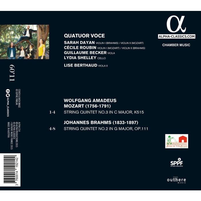 MOZART: String Quintet No. 3, Brahms: String Quintet No. 2 - slide-1