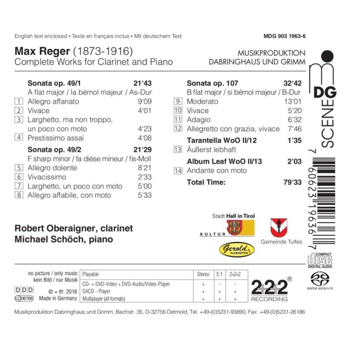 Reger: Complete Works for Clarinet and Piano - slide-1