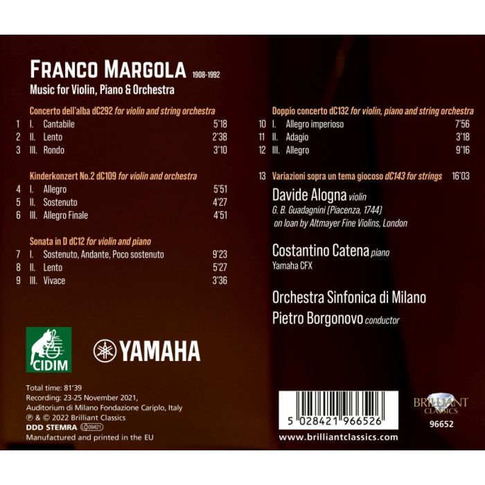 Margola: Music for Violin, Piano & Orchestra - slide-1