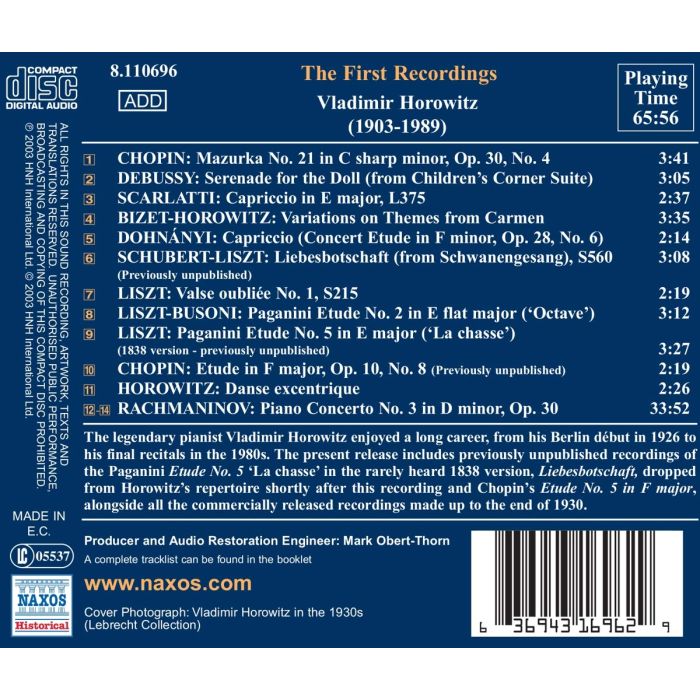 Vladimir Horowitz - The First Recordings - slide-1