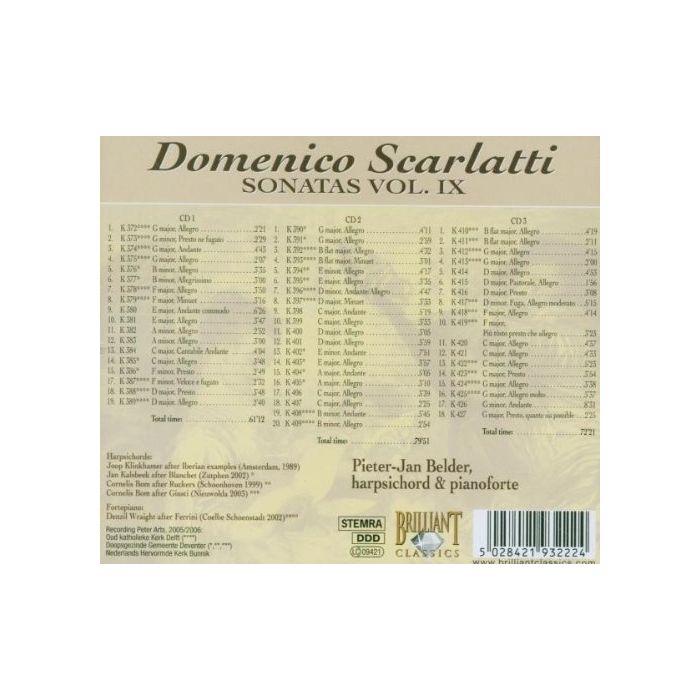 D. Scarlatti: Complete Sonatas Vol. IX - slide-1