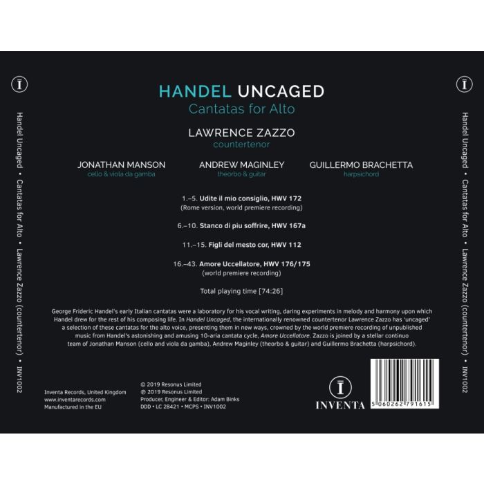 Handel Uncaged - Cantatas for Countertenor - slide-1