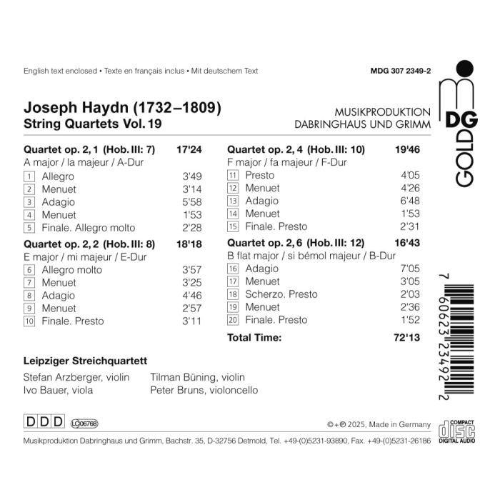 Haydn: String Quartets Vol. 19 - slide-2